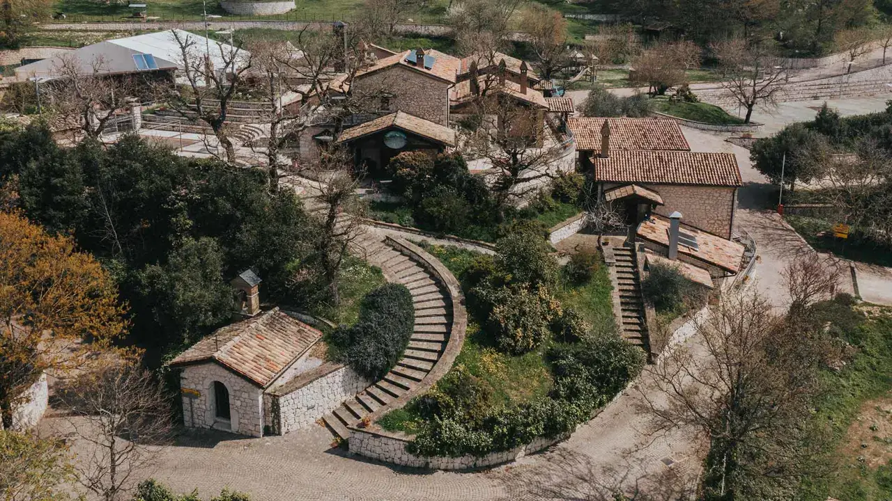 Le Sette Querce rural hamlet aerial view Molise Italy small group tour